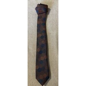 Orange and blue Kenneth Cole AWEAR2 geometric tie